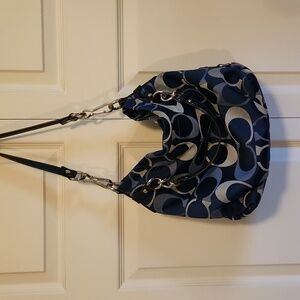 Coach Signature Blue Hobo Bag